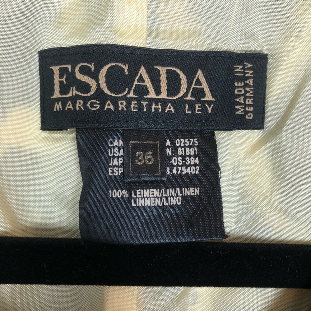 Escada VINTAGE Linen Giraffe Print Vest - Picture 6 of 7
